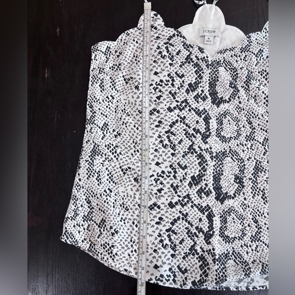 J Crew Snakeskin Print Halter Tank Top Style Blouse Size 6 - Picture 10 of 12